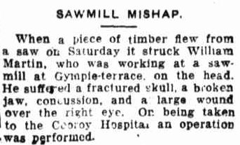 Sawmill Mishap